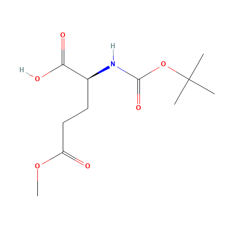 N-叔丁氧羰基-L-谷氨酸 5-甲酯 chemical structure of 45214-91-3 FT-0651073