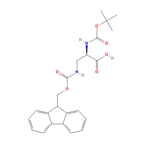 N-叔丁氧羰基-N'-芴甲氧羰基-D-2,3-二氨基丙酸 chemical structure of 131570-56-4 FT-0687276